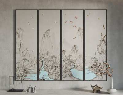 新中式装饰画3D模型下载